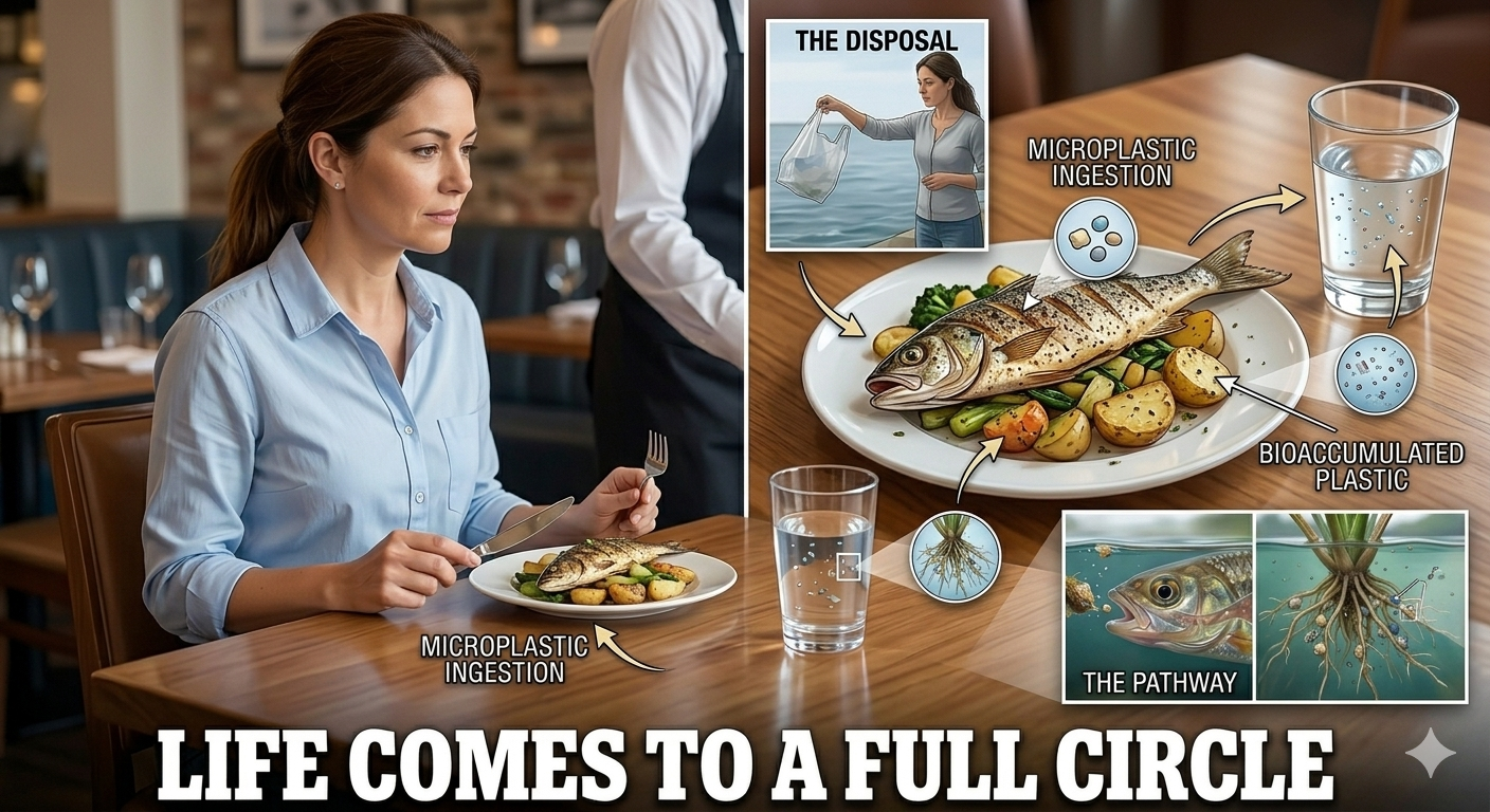 Life comes to a full circle — microplastic food chain